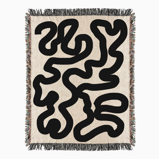 Abstract woven throw blanket. 05