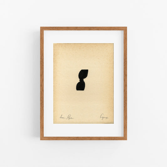 Figures. 06 - Ink drawing on vintage paper Anna Pepe x forn Studio