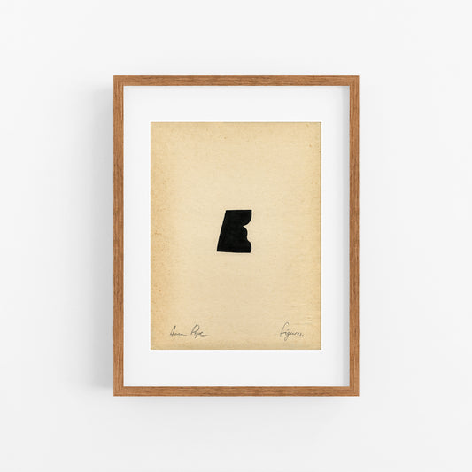 Figures. 08 - Ink drawing on vintage paper Anna Pepe x forn Studio