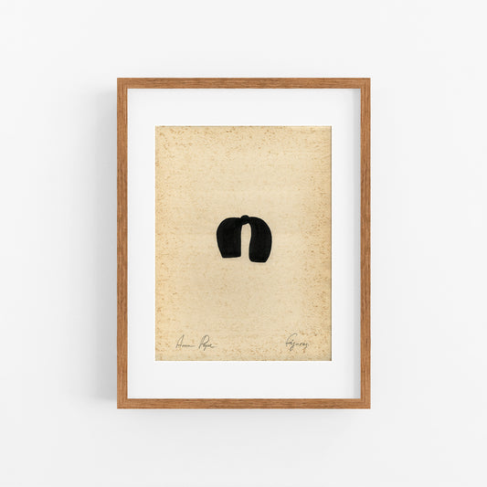 Figures. 09 - Ink drawing on vintage paper Anna Pepe x forn Studio