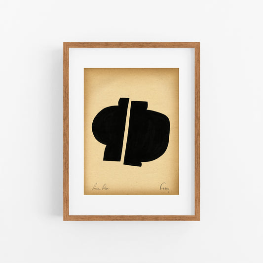 original painting, vintage paper, wall art, anna pepe, forn studio