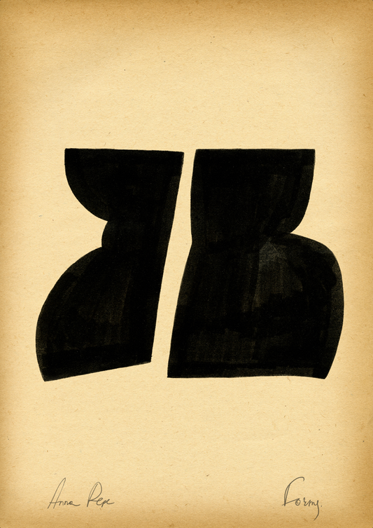 original painting, vintage paper, wall art, anna pepe, forn studio