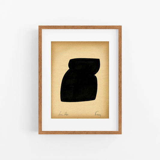 Forms. 06 - Gouache painting on vintage paper Anna Pepe x forn Studio