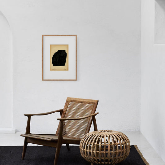 Forms. 07 - Gouache painting on vintage paper Anna Pepe x forn Studio