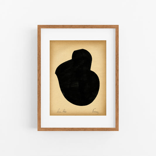 Forms. 09 - Gouache painting on vintage paper Anna Pepe x forn Studio