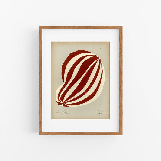 Stripes. 01 - Gouache painting on vintage paper Anna Pepe forn Studio