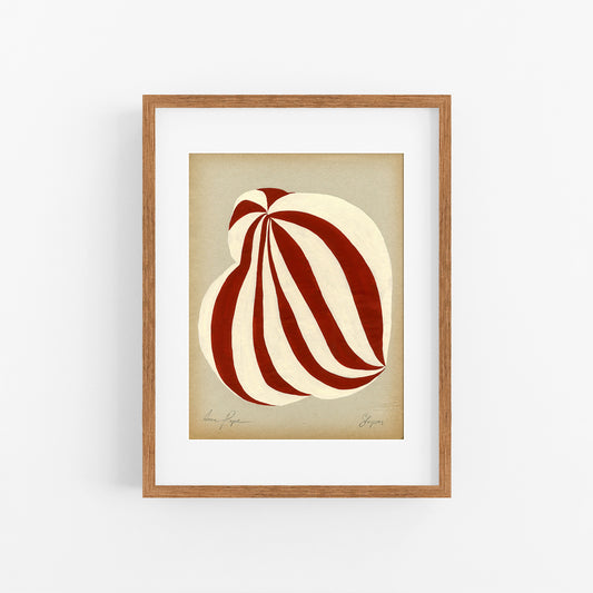 Stripes. 02 - Gouache painting on vintage paper Anna Pepe forn Studio