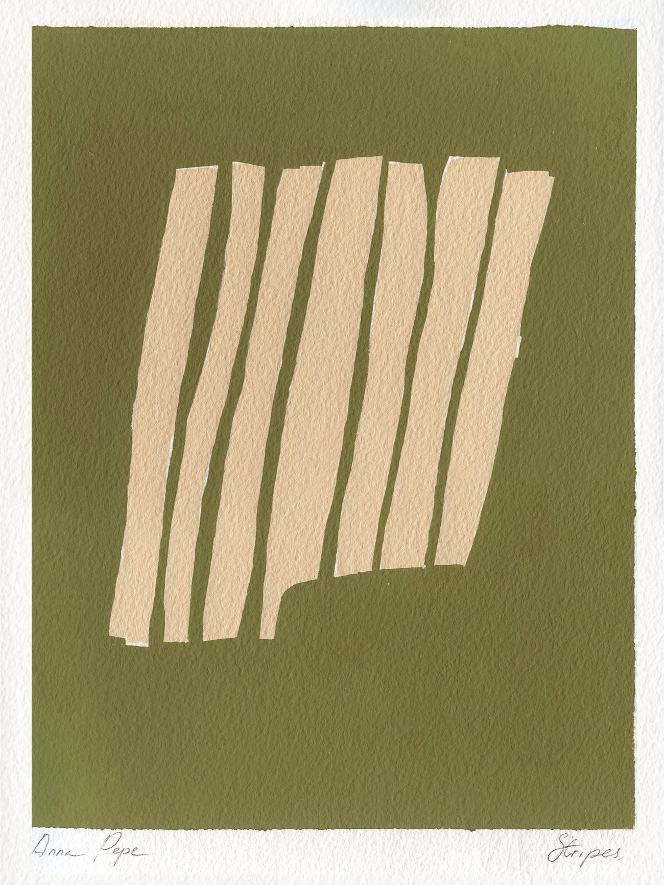 Stripes. 04 - Gouache painting on paper Anna Pepe x forn Studio