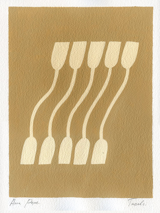Tassels. 01 - Gouache painting on paper Anna Pepe x forn Studio