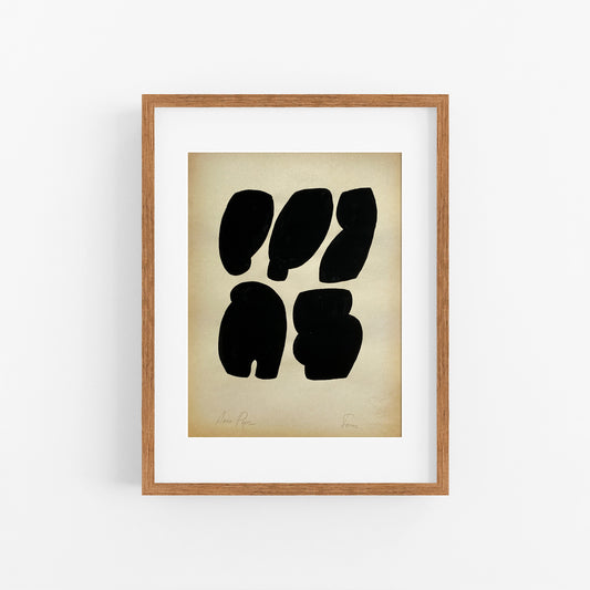 Forms. 06 - Gouache painting on vintage paper Anna Pepe x forn Studio