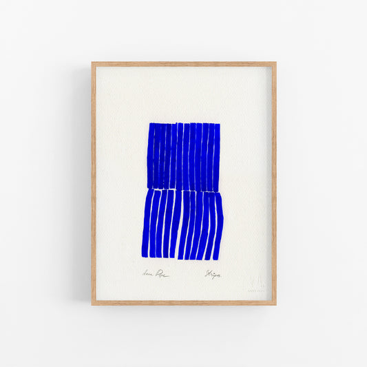 gouache abstract painting, vivid blue color, anna pepe, forn studio